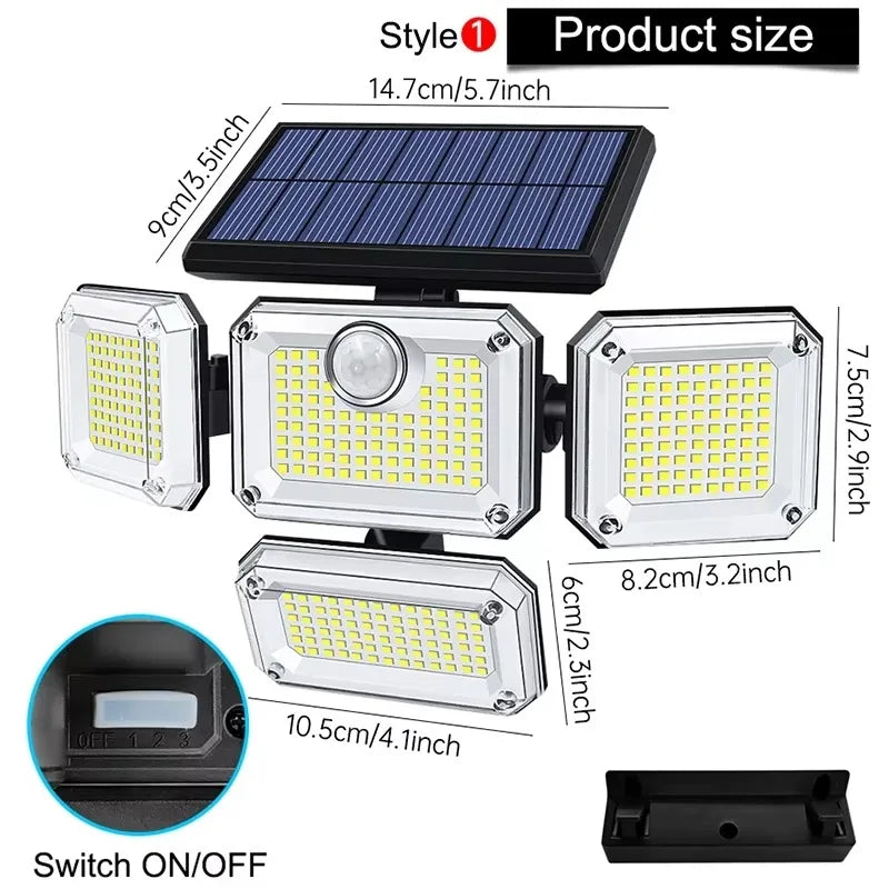 太陽は3つの頭部800W - EcoLightが付いているスポットライトを導いた